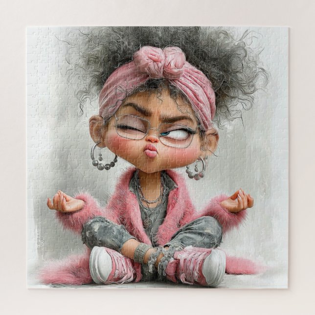 Lustige freche Yoga-Kunst Puzzle (Vertikal)