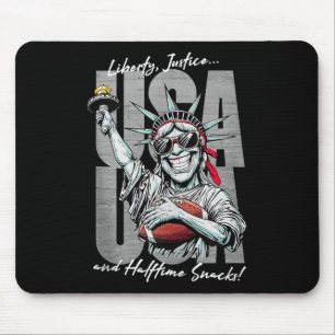 Lustige Freiheitsstatue Football USA Amerikanische Mousepad