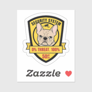 Lustige Frenchie-Sicherheitssystem-Urteil-Hund-Mam Aufkleber