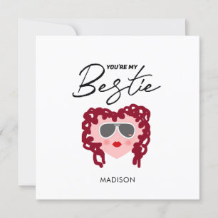 Lustige Freundschaft Rosa Herz Beste Freundin Pers Karte