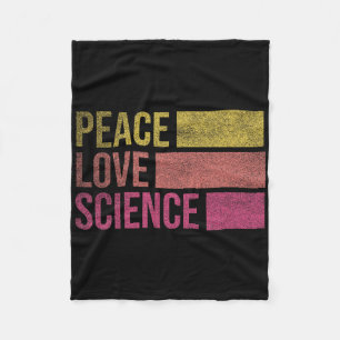 Lustige Frieden Liebe Wissenschaft Liebhaber Mathe Fleecedecke