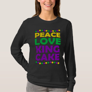 Lustige Friedensliebe King Cake Party Bekleidung V T-Shirt