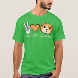 Lustige Friedensliebe Meerschweinchen Frauen Mädch T-Shirt