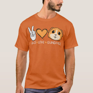 Lustige Friedensliebe Meerschweinchen Frauen Mädch T-Shirt