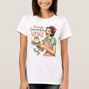 lustige, frische Sarkasmus-Wortart-Retro-Dame T-Shirt
