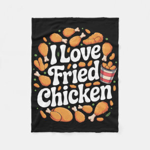 Lustige Frittierte Hähnchen Kunst Für Männer Fraue Fleecedecke