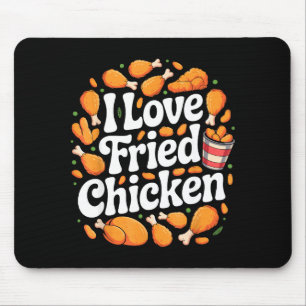 Lustige Frittierte Hähnchen Kunst Für Männer Fraue Mousepad