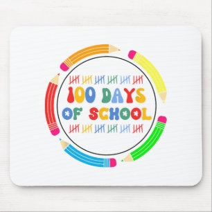 Lustige Frohe 100 Tage Schul Kunst Für Männer Frau Mousepad