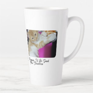 Lustige Frohe Meowlidays Große Latte-Mug für Katze Milchtasse