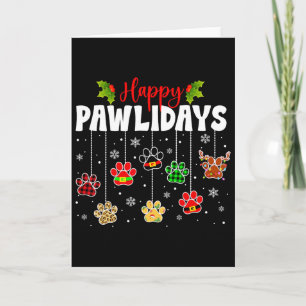 Lustige Frohe Pawlidays Weihnachten Hund Pfote Xma Karte