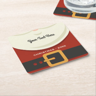 Lustige frohe rechteckiger pappuntersetzer