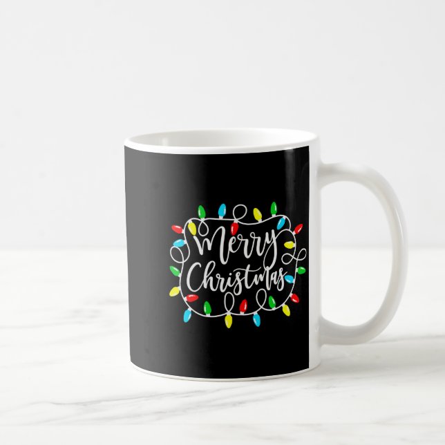 Lustige Frohe Weihnachtslichter Xmas Familie Männe Kaffeetasse (Rechts)