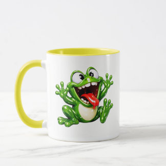 Lustige Frosch-Cartoon-Illustration Tasse