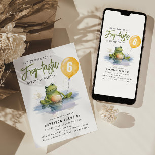 Lustige Frosch-geburtstagsfeier Einladung