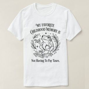 Lustige Frosch-Kindererinnerung Keine Steuern Zahl T-Shirt