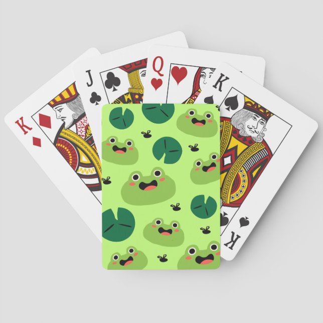 Lustige Frösche Spielkarten (Rückseite)
