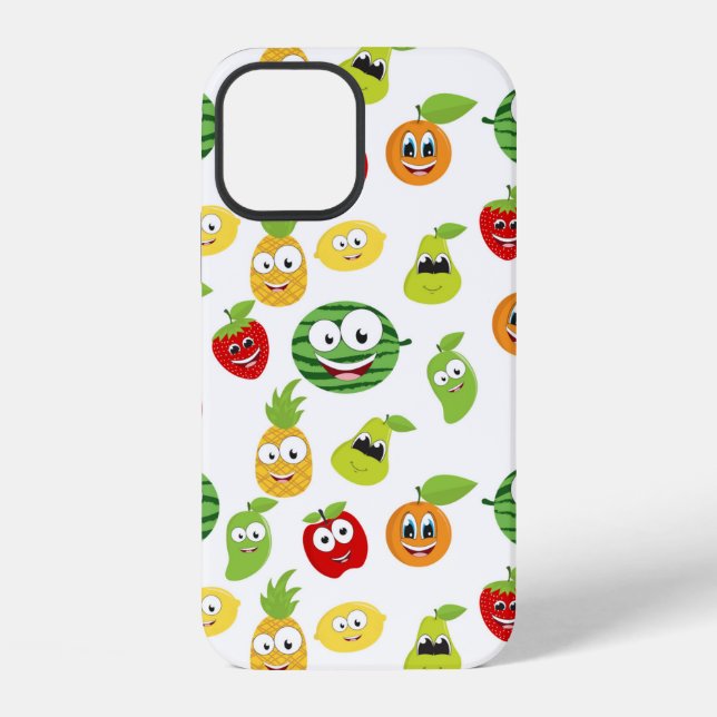 Lustige Fruchtgummis mit Gesichter-Muster iPhone Hülle (Rückseite)