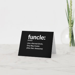 Lustige Funcle-Definition Geschenk Onkel-Geschen Karte