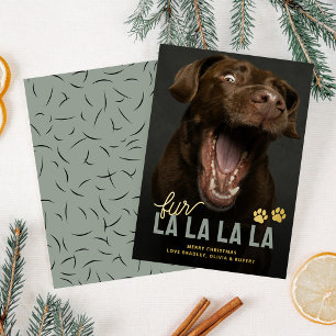 Lustige Fur La La Haustier Weihnachten Folien Feiertagskarte