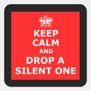 Lustige Furz Quadratischer Aufkleber