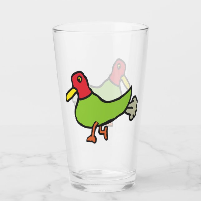 Lustige Furzente Ente Glas (Vorderseite)