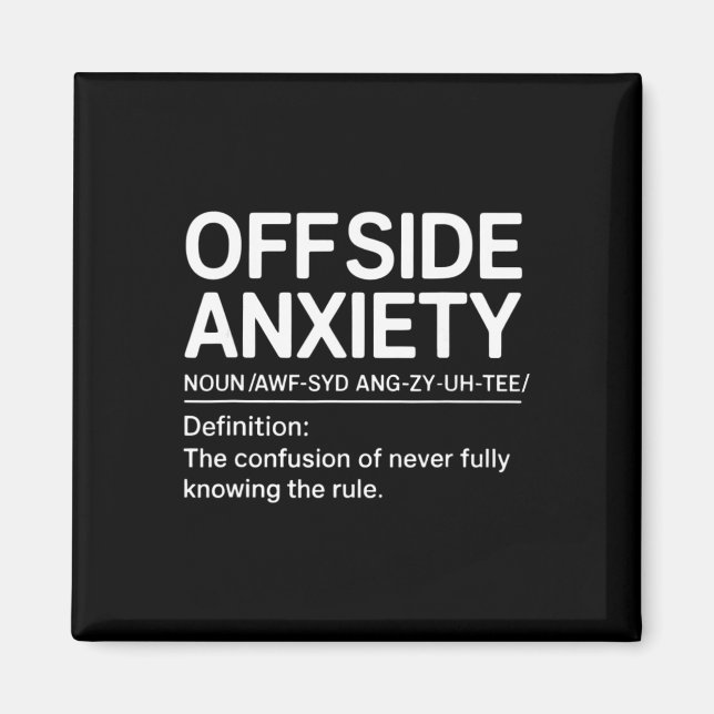 Lustige Fußball-Definition Fußballspieler Trainer  Magnet (Vorne)