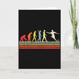 Lustige Fußball-Evolution des Menschen Vintage Ret Karte