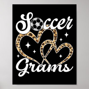 Lustige Fußball-Grams Leopard Fußballspieler Poster