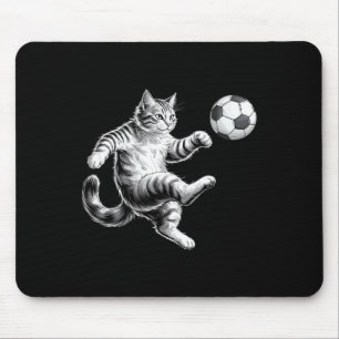 Lustige Fußball-Katze Männer Frauen Kinder Mousepad