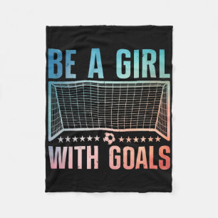 Lustige Fußball-Kunst für Frauen Mädchen Fußballsp Fleecedecke