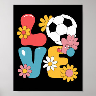 Lustige Fußball-Kunst für Frauen Mädchen Fußballsp Poster