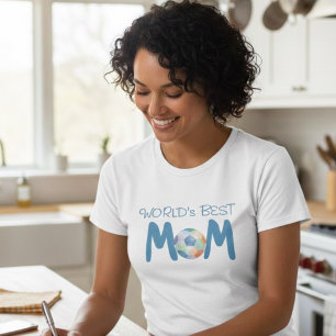 Lustige Fußball-Mama Muttertags-Wasserfarbe T-Shirt