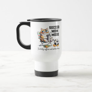 Lustige Fußball-Mutter-Katzen-Tasse - Koffein und Reisebecher