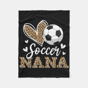 Lustige Fußball-Oma Leopard Oma Fußballspieler Fleecedecke