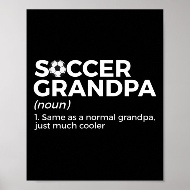 Lustige Fußball-Opa-Definition Poster (Vorne)
