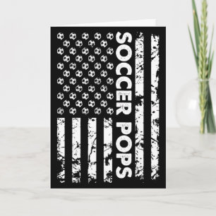 Lustige Fußball-Pops Amerikanische Flagge Vintage Karte