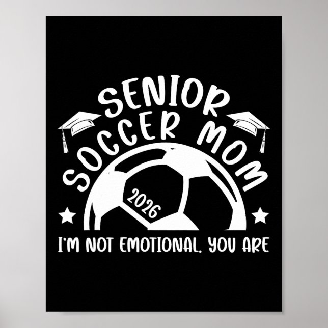 Lustige Fußball-Senior-Mutter 2026 Fußball-Senior- Poster (Vorne)