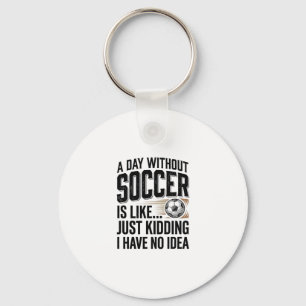 Lustige Fußball-Tages-Quote Vintage-Shirt-Design_1 Schlüsselanhänger