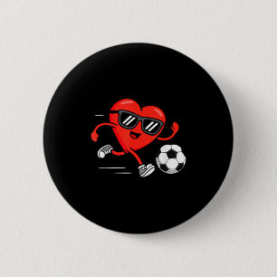 Lustige Fußball Valentinstag Herz Jungen Männer Sp Button