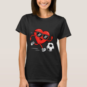 Lustige Fußball Valentinstag Herz Jungen Männer Sp T-Shirt