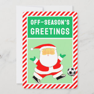 Lustige Fußball-Weihnachten Feiertagskarte