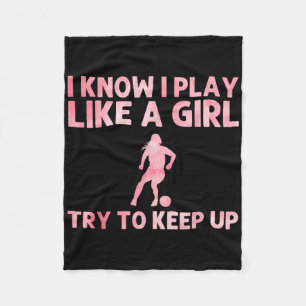 Lustige Fußballkunst für Frauen Mädchen Fußballspi Fleecedecke
