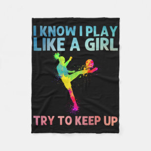 Lustige Fußballkunst für Frauen Mädchen Fußballspi Fleecedecke
