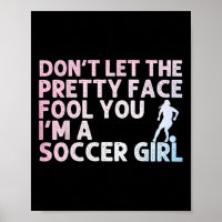 Lustige Fußballkunst für Mädchen Frauen Fußballfan