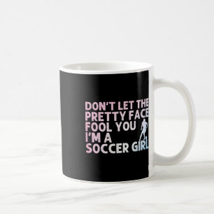 Lustige Fußballkunst für Mädchen Frauen Fußballlie Kaffeetasse