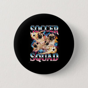 Lustige Fußballmannschaft Retro-Hund-Meme Cool Bra Button