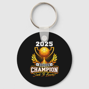 Lustige Fußballmeister 2025 Trophäe Schlüsselanhänger