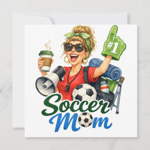 Lustige Fußballmutter Karte