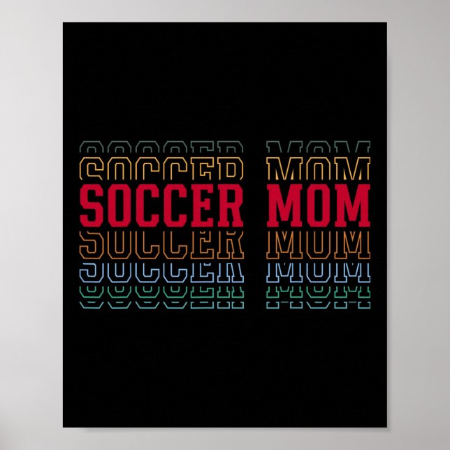 Lustige Fußballmutter mehrschichtiger Text Mutter  Poster (Vorne)