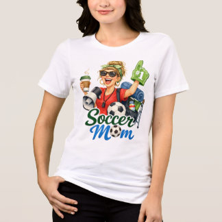Lustige Fußballmutter Tri-Blend Shirt